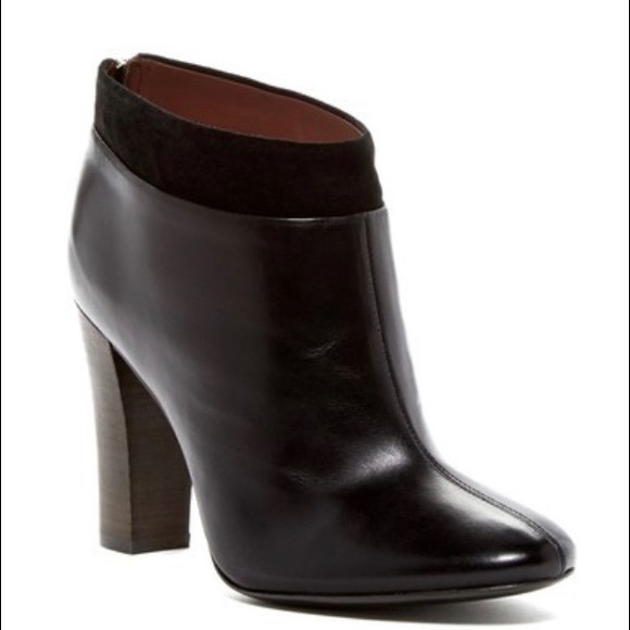 AERIN Dakota Suede-Trimmed Leather Ankle Boots - Picture 1 of 16